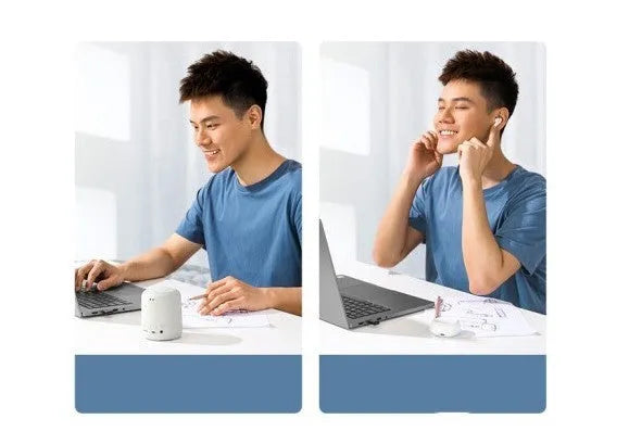 Compact USB Bluetooth 5.0 adapter CM390 in plastic casing with dimensions 114mm x 102mm x 8mm