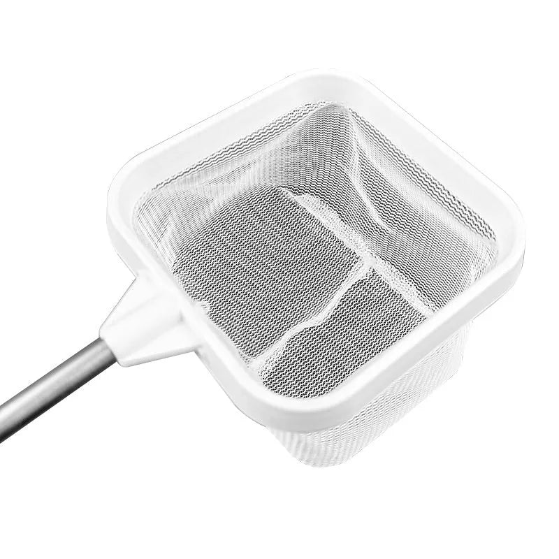 Stainless steel retractable fishnet with stereo net head for aquarium use, black colour option