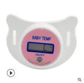 Blue and pink baby pacifier digital thermometer with LCD display for infant temperature monitoring