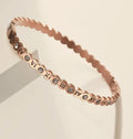 Trendy titanium steel bracelet with Korean style number design in gold rose gold or steel colour