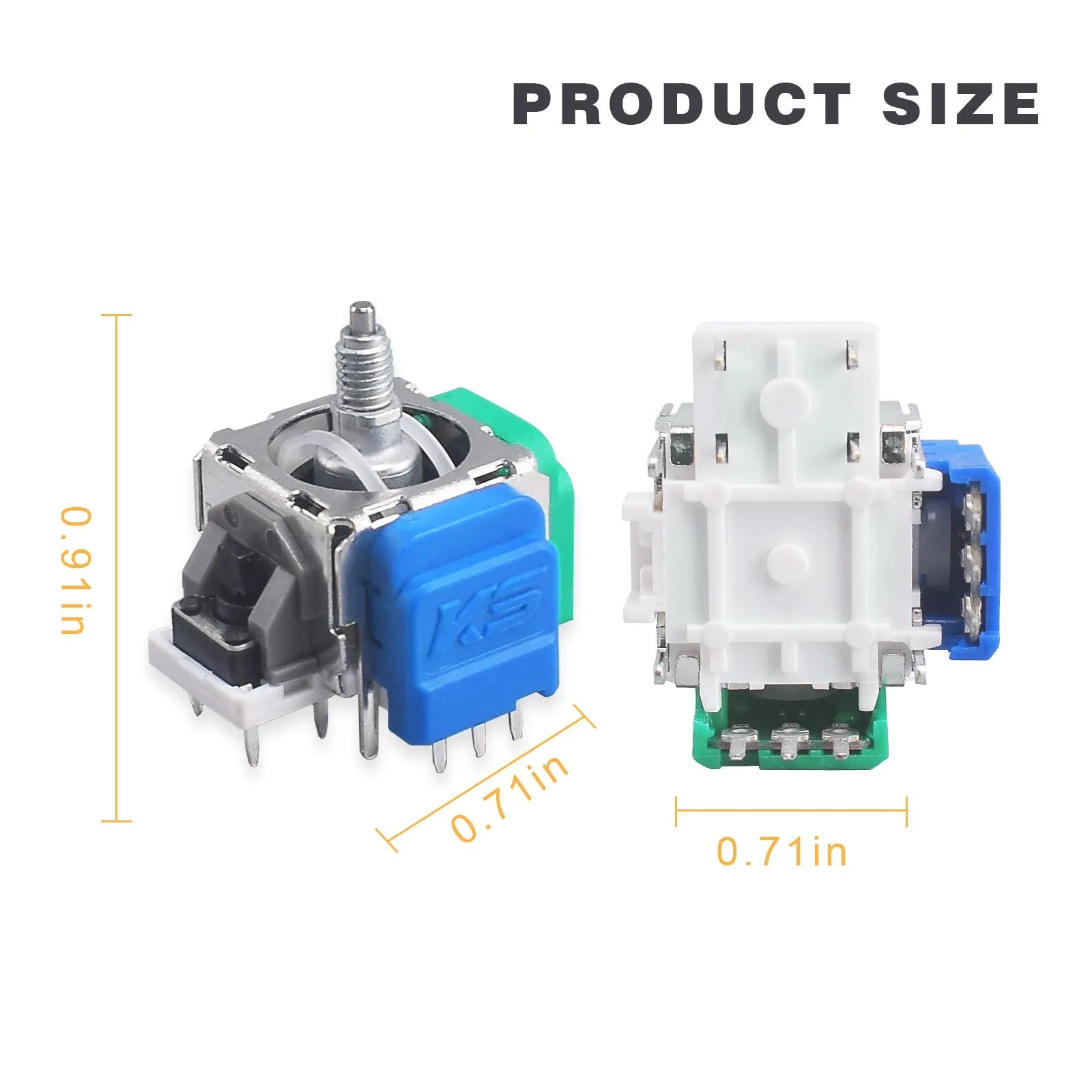 Hall effect electromagnetic joystick replacement module for PS5, PS4, XBOX and Nintendo Switch gamepad repairs