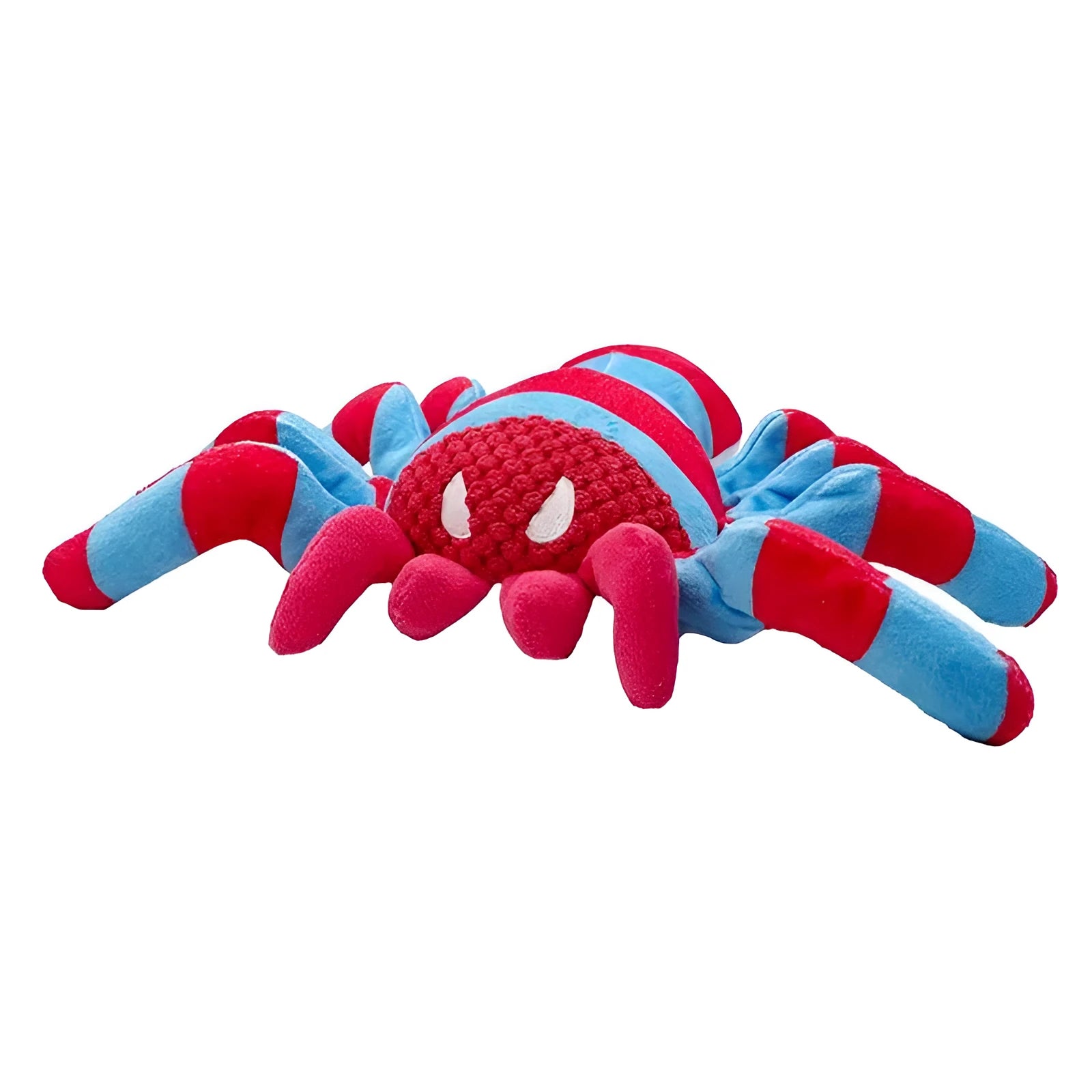 Red plush teddy bear dog toy with bite-resistant texture for medium and large breeds.