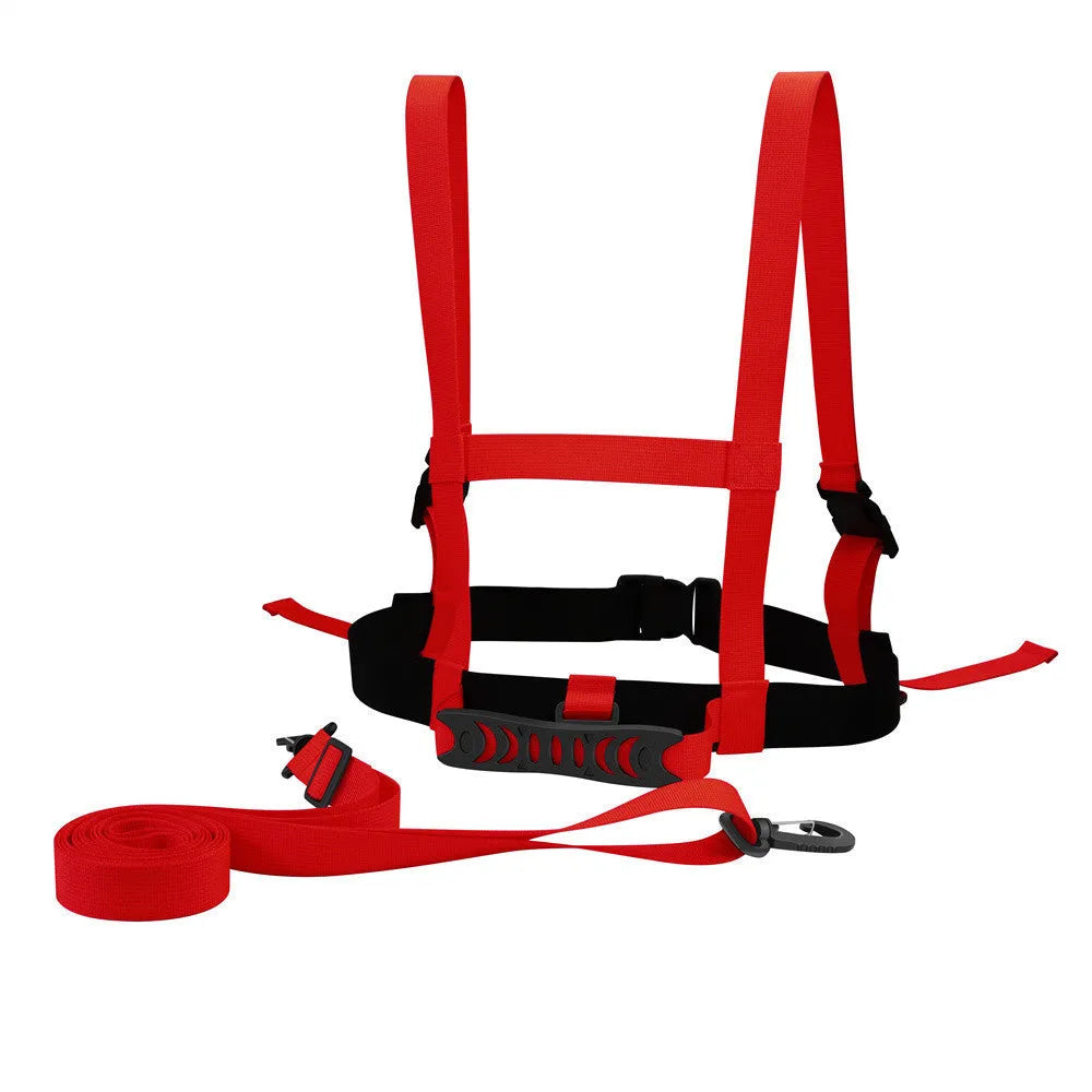 Safety rope ski drop-resistant training belt in black nylon for wrist elbow knee protection