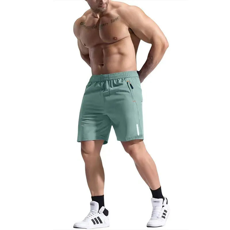 Men's bamboo fibre sports shorts with elastic waistband in multiple colours including Army Green, Black, Gray, Khaki