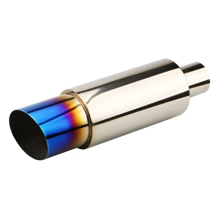 Car modification exhaust pipe stainless steel straight drum silencer 365mm universal fit
