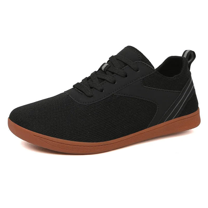 Sports casual board shoes with non-slip rubber sole, breathable mesh lining, low-top lace-up, available in multiple colours