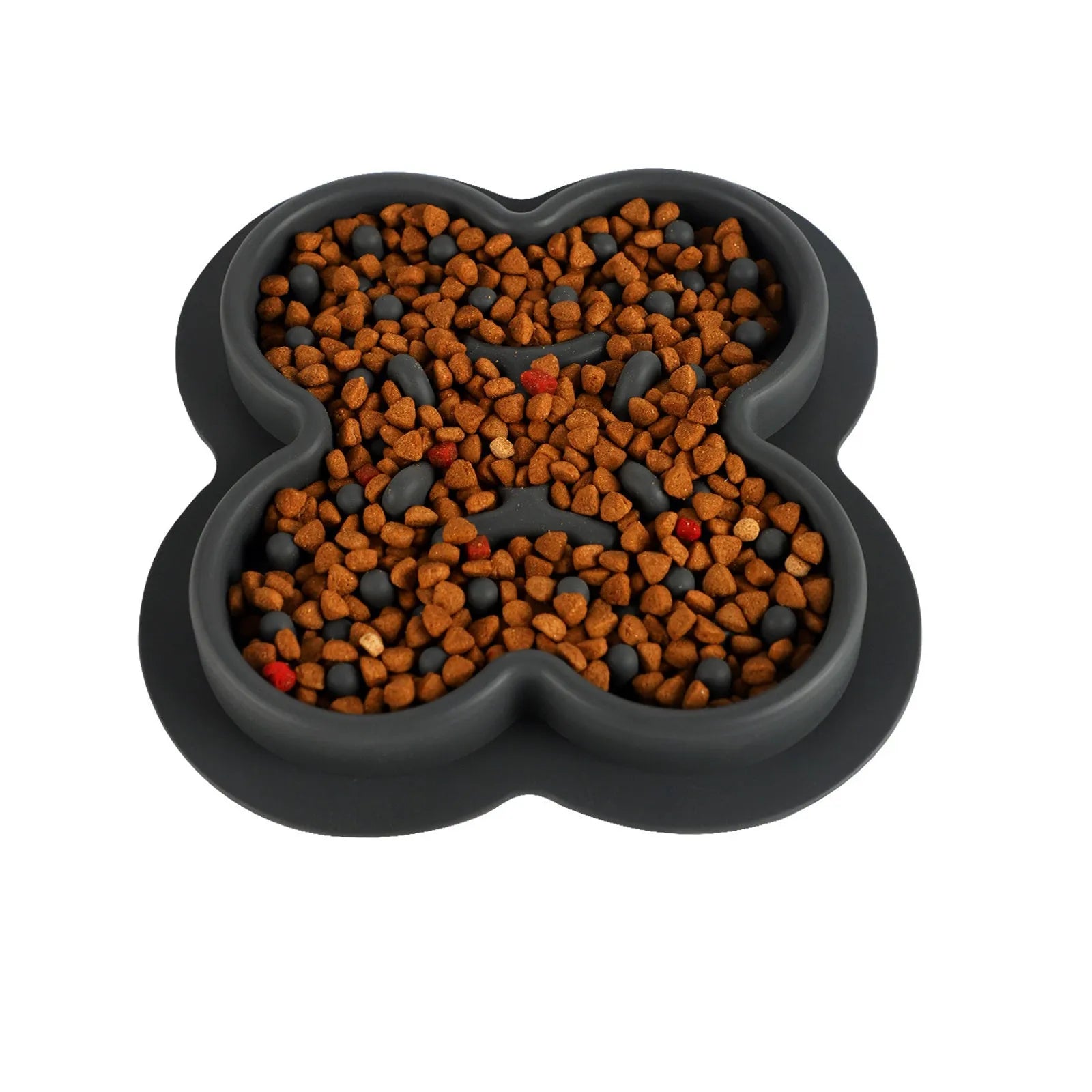 Silicone pet licking pad slow feeder mat in five colours with non-slip base
