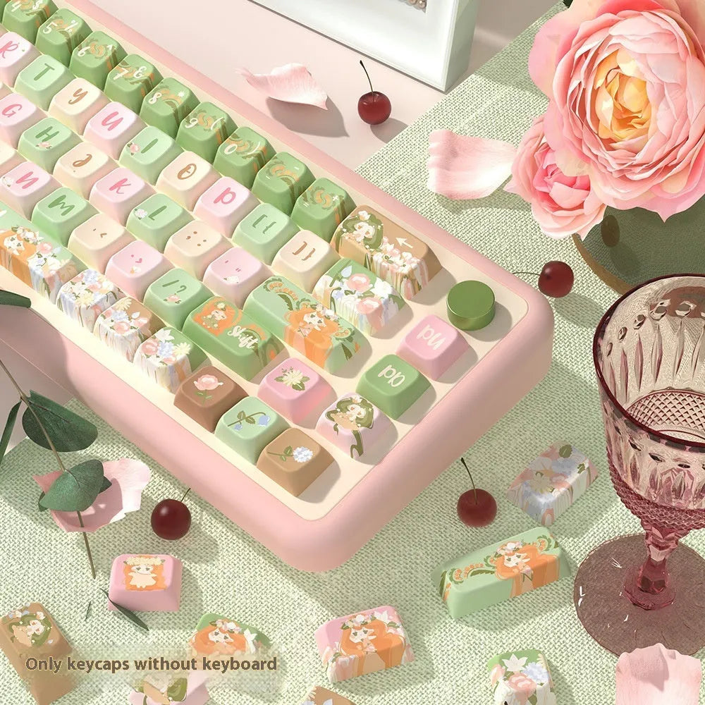 Mu Xia Garden summer garden design key cap set for mechanical keyboards