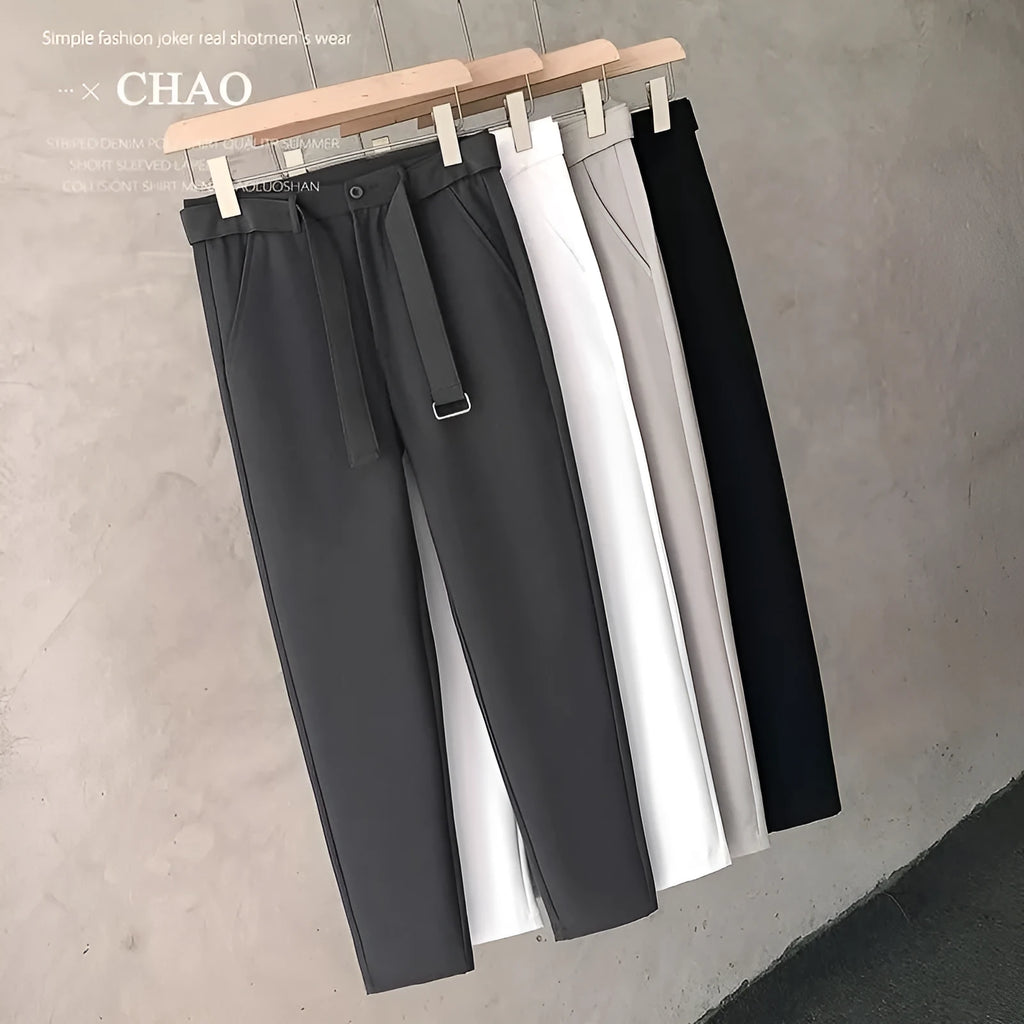 Boys slim straight tapered trousers in wool fabric available in multiple colours and sizes