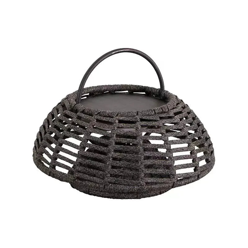Outdoor chandelier garden lamp stainless steel IP65 5W LED 25cm brown grey plug-in type