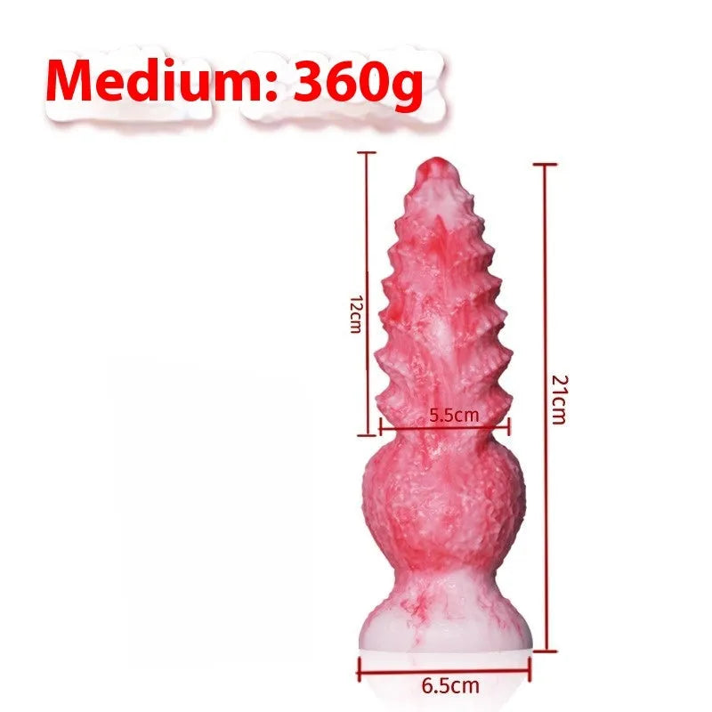 Pink platinum silicone shaped penis masturbation device for adults, Berserker model.