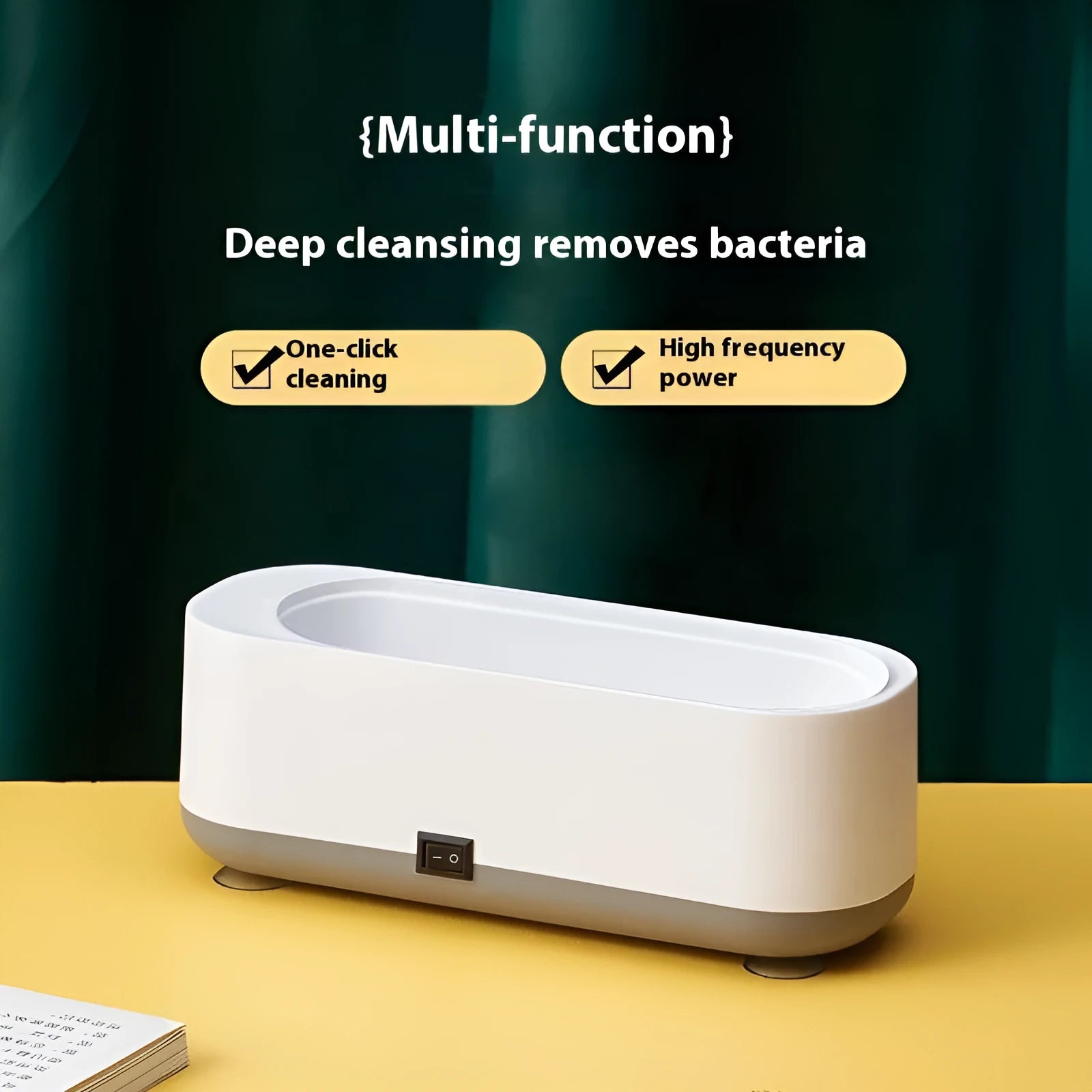 Small purple light glasses washing machine with vibration cleaning, USB powered, 300ml capacity