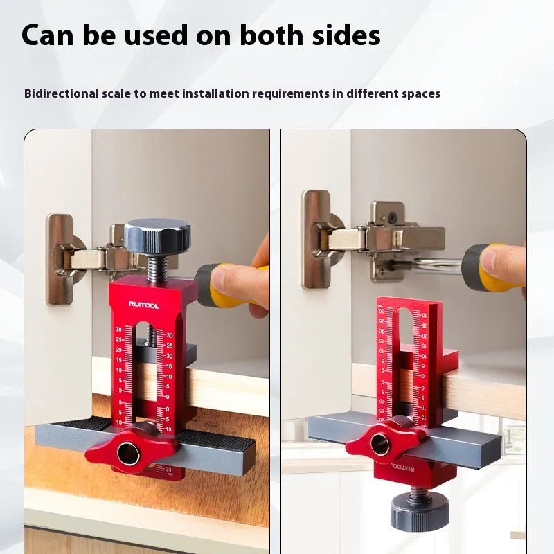 Aluminium alloy cabinet door installation alignment tool for woodworking projects