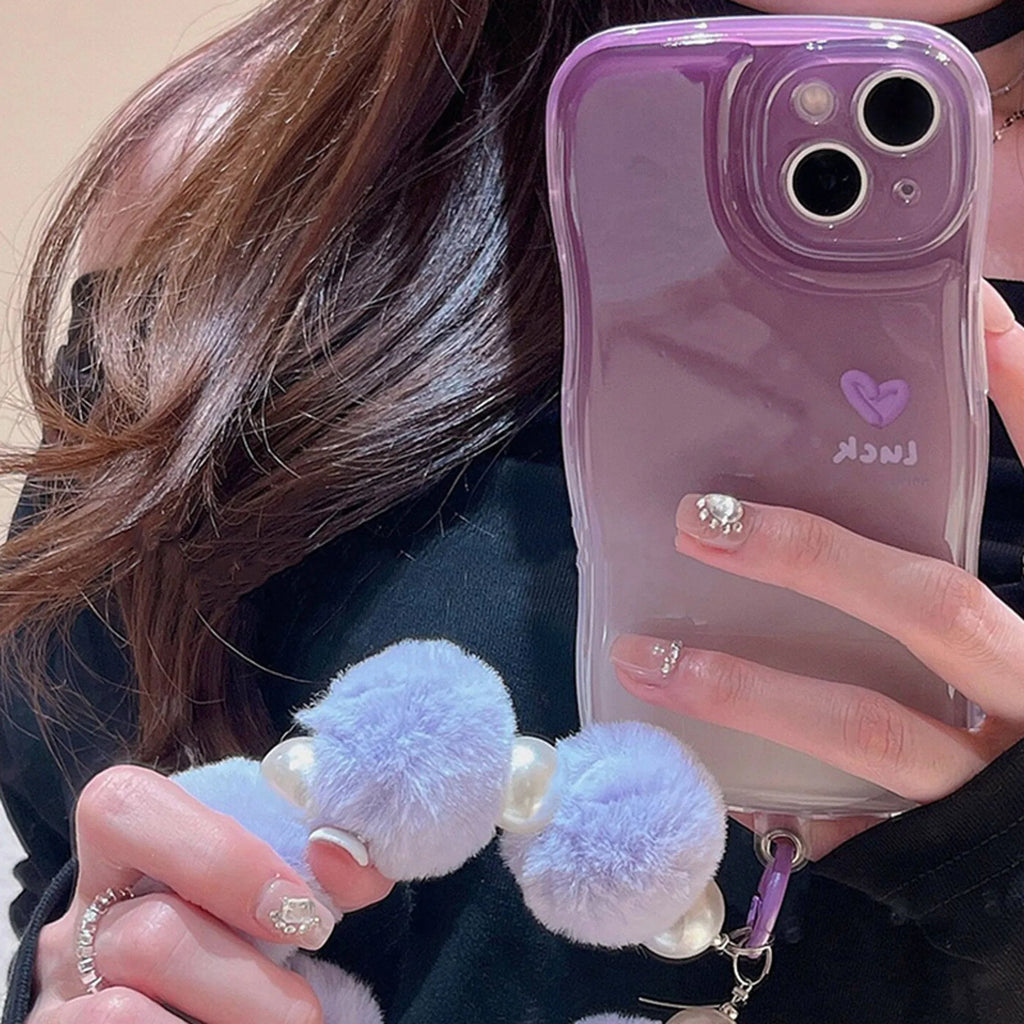 Purple tinged TPU mobile phone case with fall prevention for iPhone 13 Pro Max