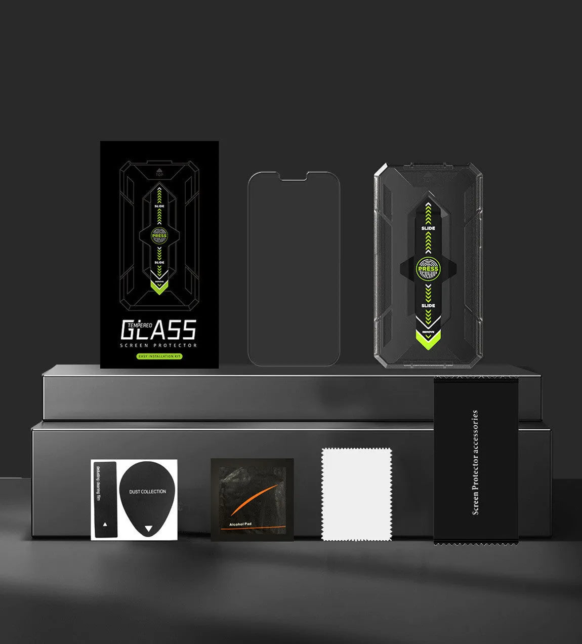 Tempered glass screen protector for iPhone 13/14, HD clear front film with scratch-resistant coating, neutral packaging