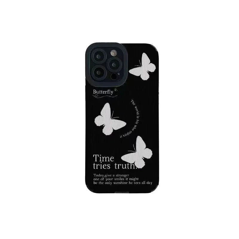 Imitation leather iPhone case with metal stamping stripe line pattern in Flower, Rainbow, or Zebra stripe colour.