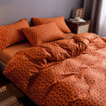 Pure cotton fitted sheet quilt set for 1.8m bed in Ivey colour with quilt and fitted sheet