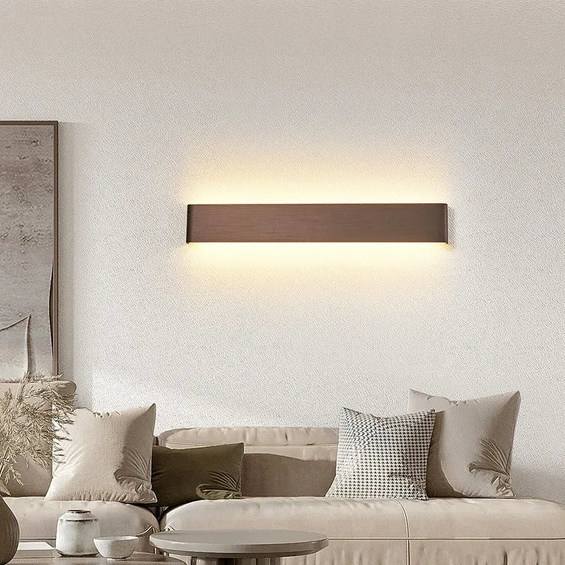16cm Nordic modern minimalist wall lamp in champagne gold with wall switch control for bedside use
