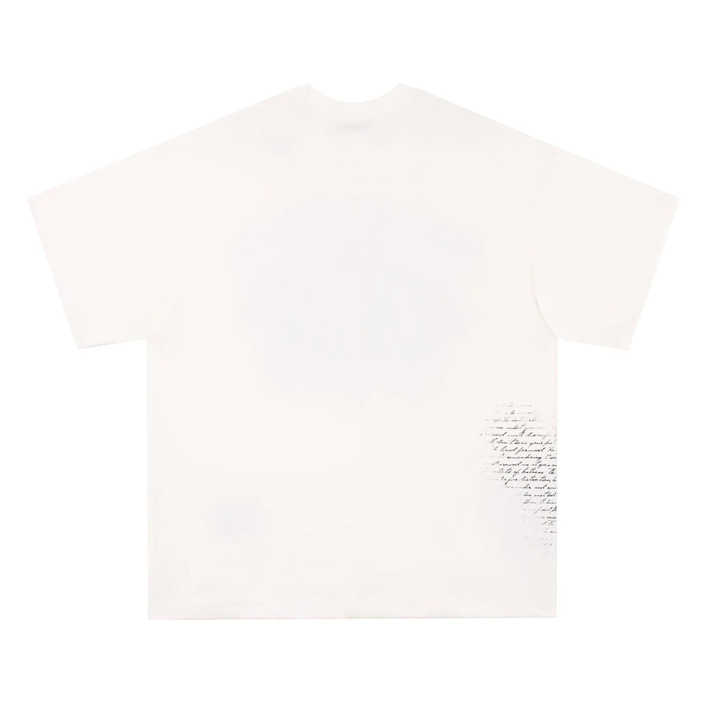American Retro Hip Hop Gothic pure cotton T-shirt with letter pattern in white or black colours
