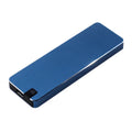 Compact metal portable SSD measuring 0.6x3.2x1cm with USB 3.1 interface in multiple colour options