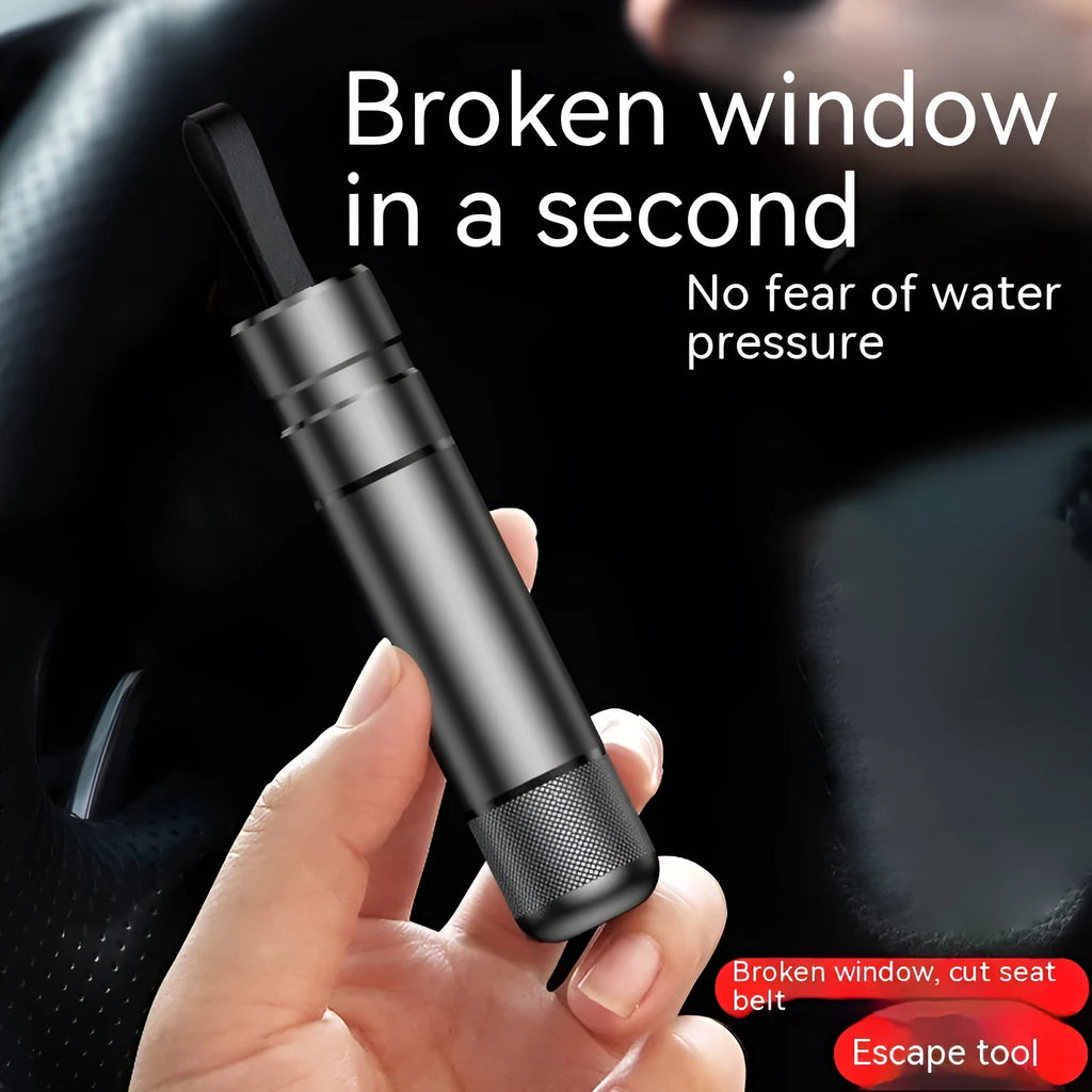 Aluminium alloy car safety hammer with sand blasting oxidation finish and 20x88mm dimensions