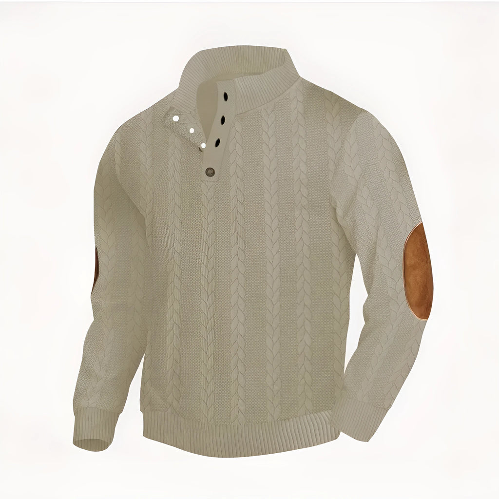 Trendy patch embroidery men's sweatshirt in solid colour, regular fit polyester casual top