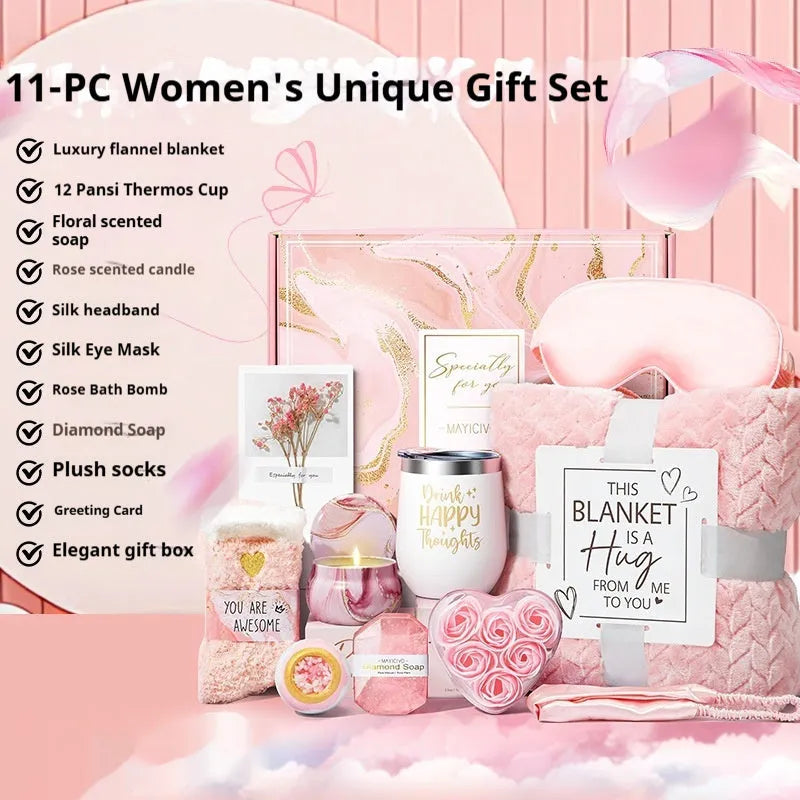 Aromatherapy candle bath gift set in modern simplicity style with plastic packaging