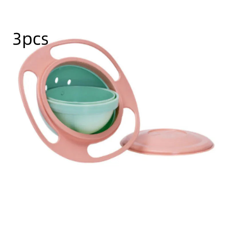 Children's rotating balance bowl in plastic, available in red green blue mint pink for toddlers over 24 months