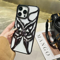 TPU mobile phone case with hollow butterfly electroplated design in silver, suitable for Apple iPhone 16 Pro