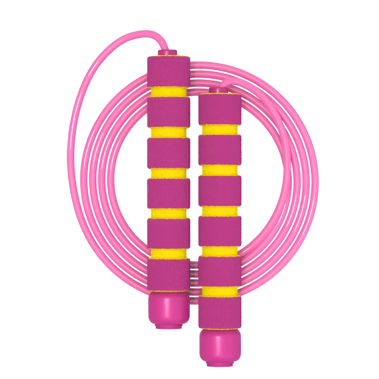 Children's PVC jumping rope in gray blue, 2.6m long, for primary school and kindergarten hand-eye coordination play.