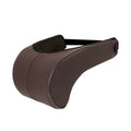 Leather car cushion with memory foam filling as headrest or lumbar support pillow