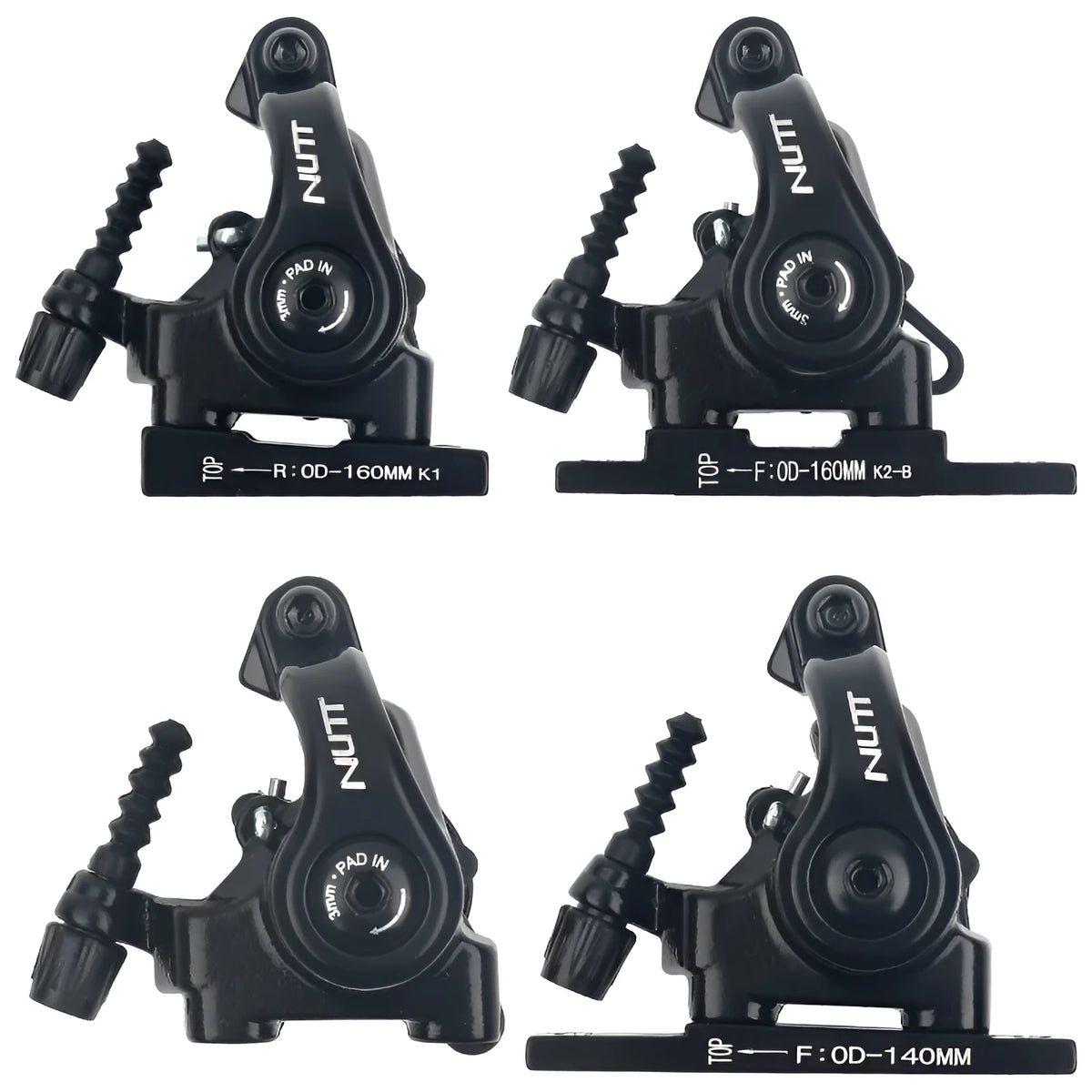 Road bike disc brake flat double-acting pull clip metal device with rotor 140mm or 160mm for cycling