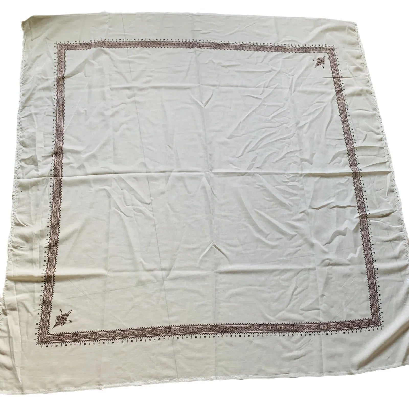 Printed square polyester scarf in multiple colour options measuring 138x138cm