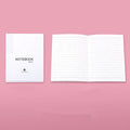 Basic manual refill diary notebook with 80 sheets of Dowling paper in blank, checkered, or line ruling.