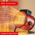 Home high-power mini heater with button controls and EU plug in black finish