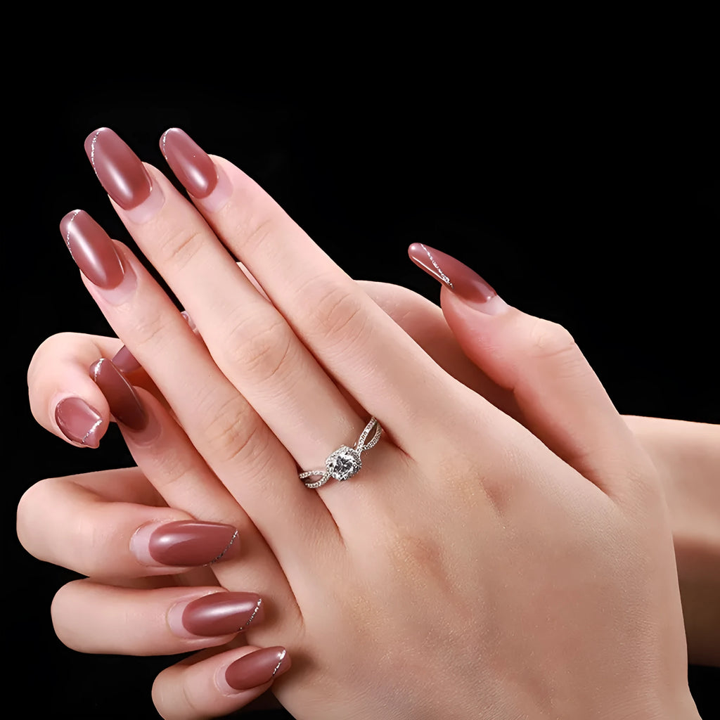 Women's silver electroplated ring in sizes 6 to 9, colour NE120251, casual proposal jewellery