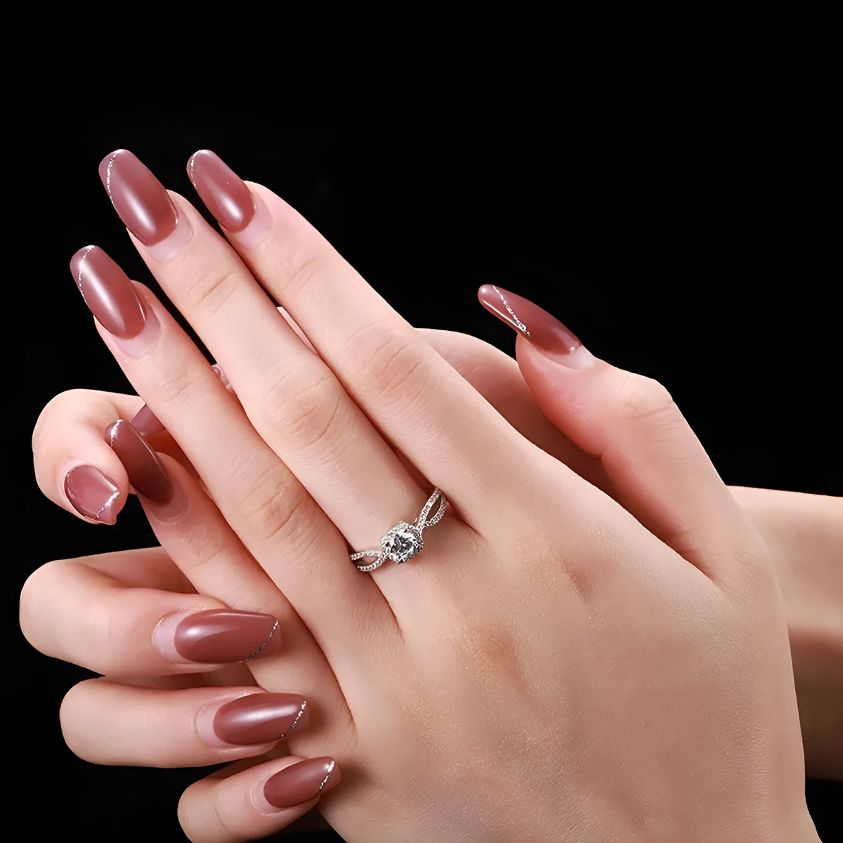 Women's silver electroplated ring in sizes 6 to 9, colour NE120251, casual proposal jewellery