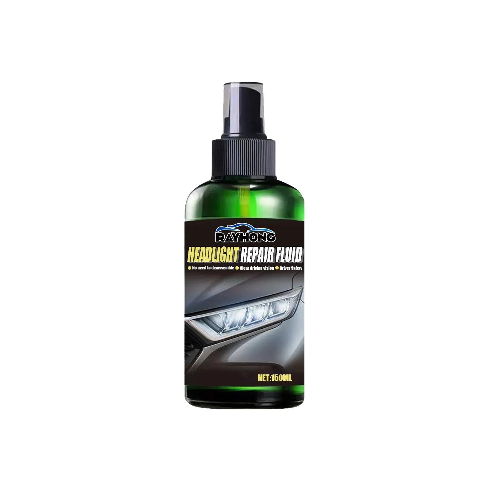 150ml car headlight repairing liquid bottle for yellowed lens refurbishment with nano titanium oxide coating