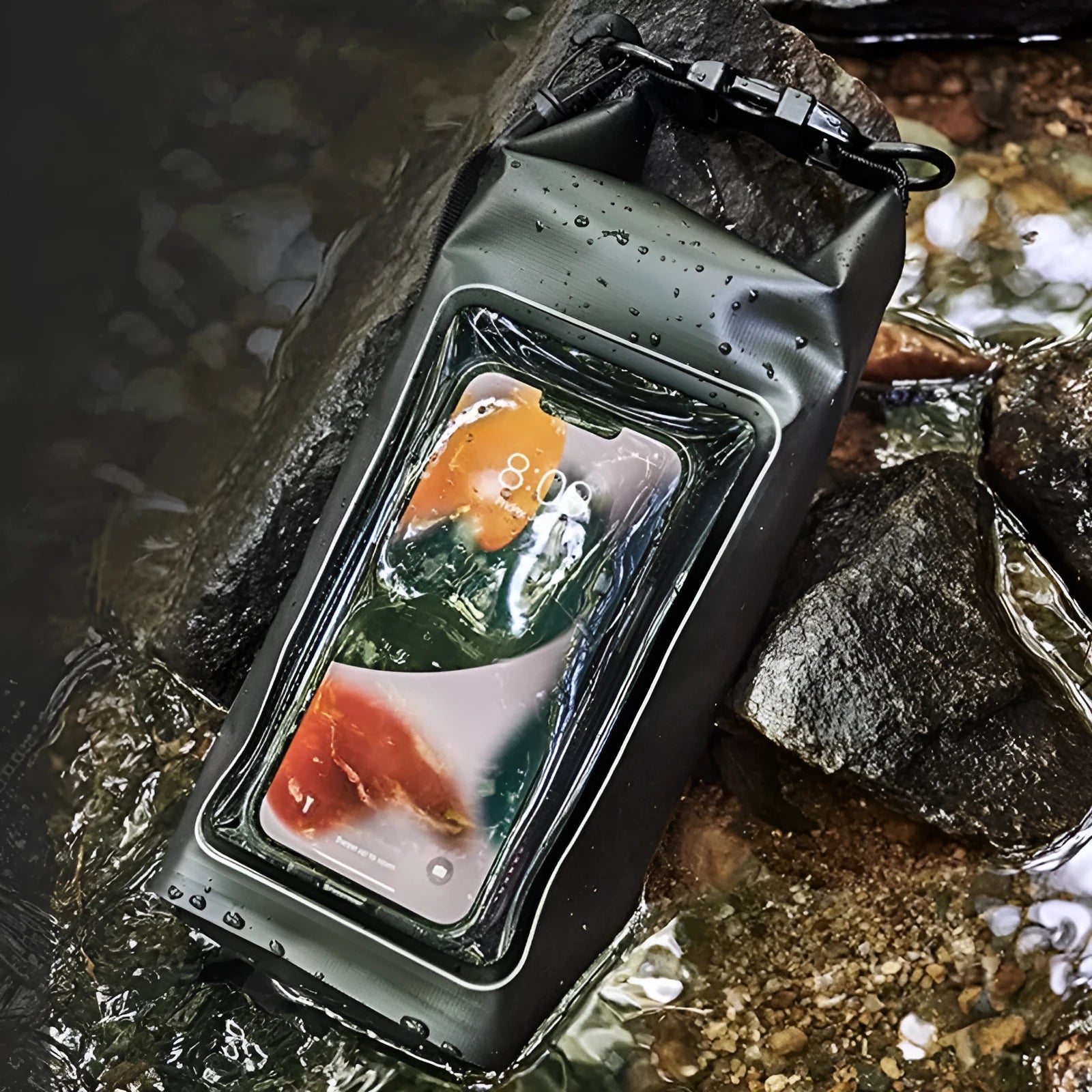 2L waterproof crossbody bag for mobile phone protection during swimming and beach activities