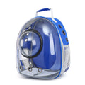 Solid colour PC pet bag with transparent full window in blue for pets under 6.5 kg