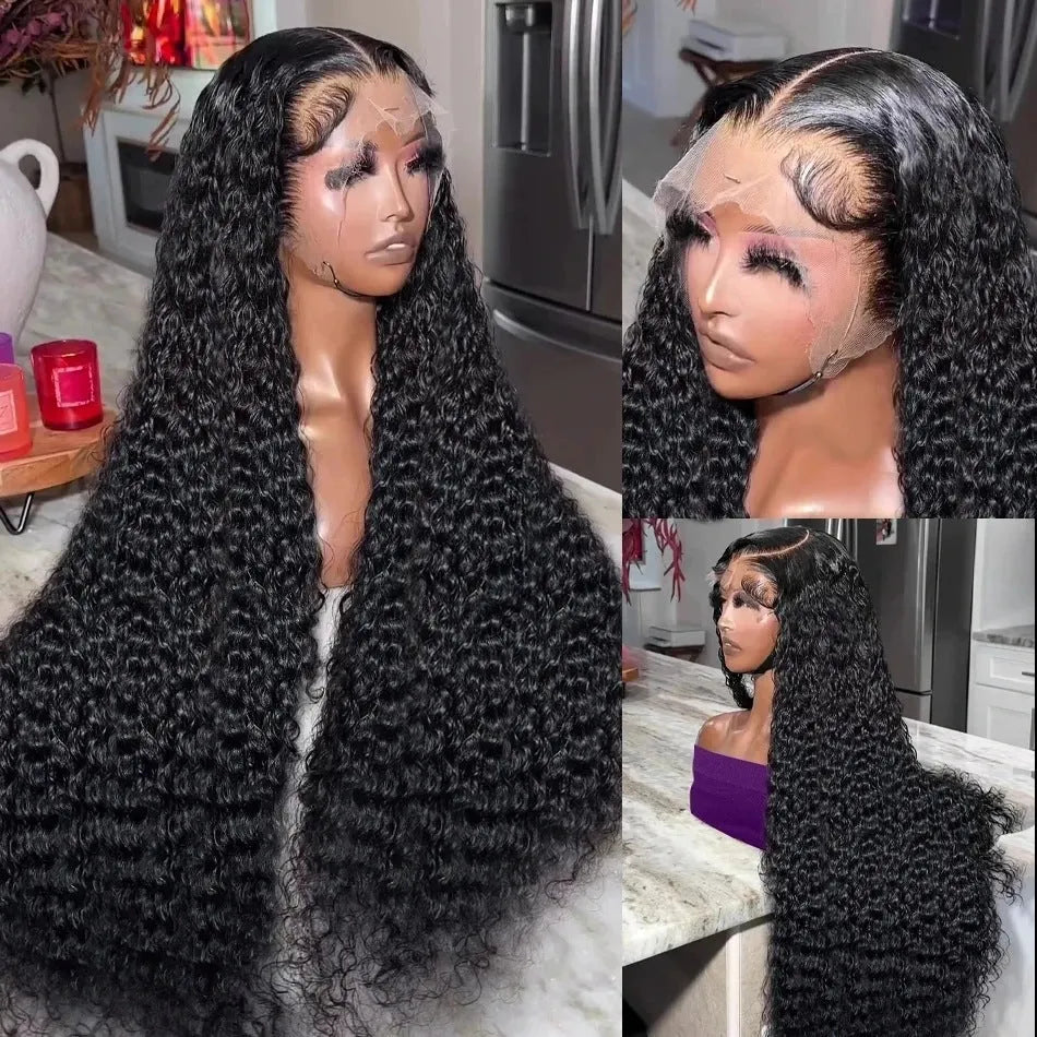13x6 front lace wig medium long curly hair side bangs high temperature fibre multiple colours and lengths