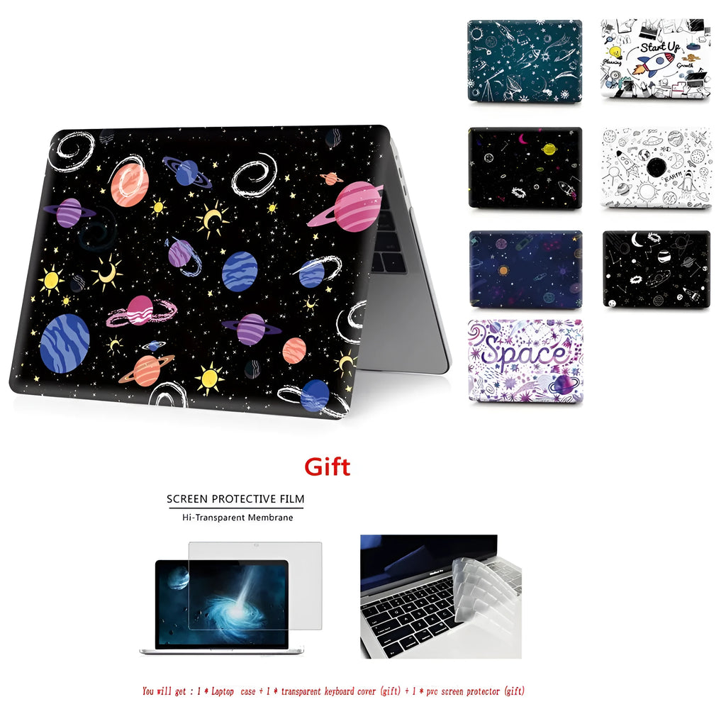 Cartoon space series plastic laptop case for Apple MacBook with colourful design