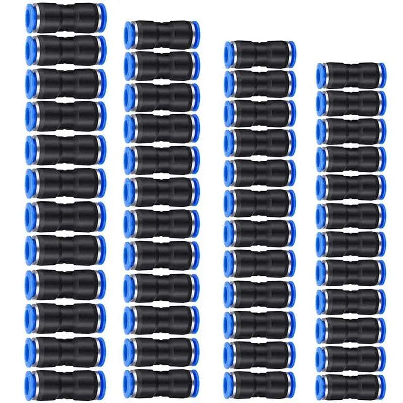 Jinqi pneumatic plastic straight through quick connector for 8mm tubing in black colour