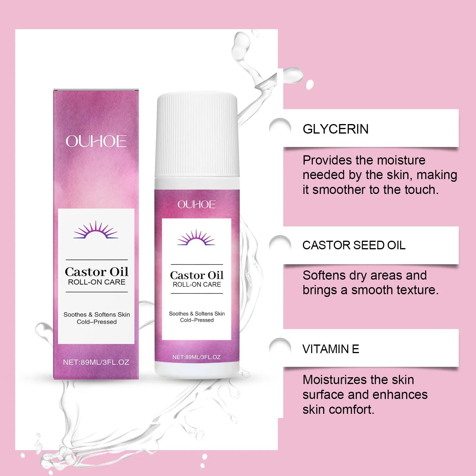 89ml skin moisturising care oil bottle for body treatment