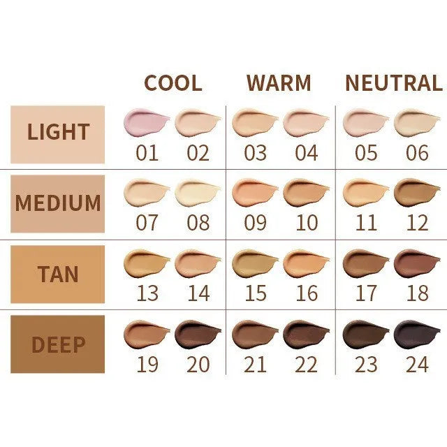 Concealer contour stick palette with 24 waterproof colours and pen applicator for face makeup