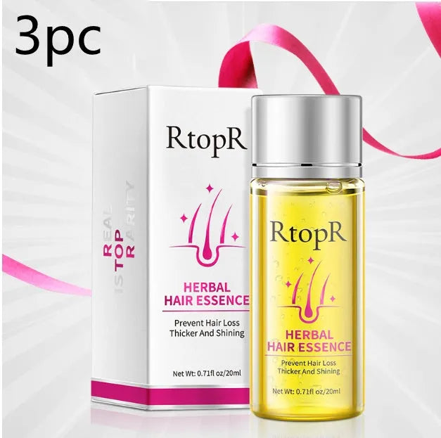 20ml hair growth essential oil liquid treatment in rose colour, for preventing hair loss and hair care