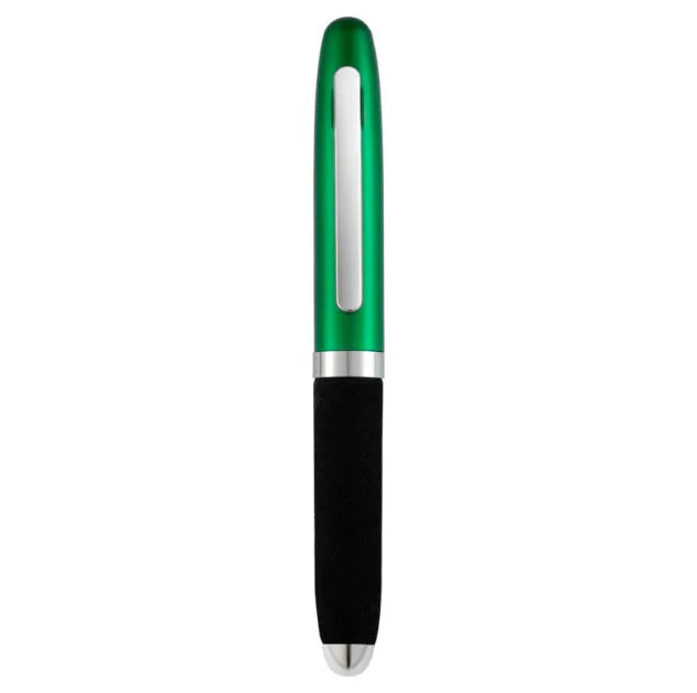 Metal-capped EVA ballpoint pen with a 1.0mm bullet tip, shown in a choice of ink colours.