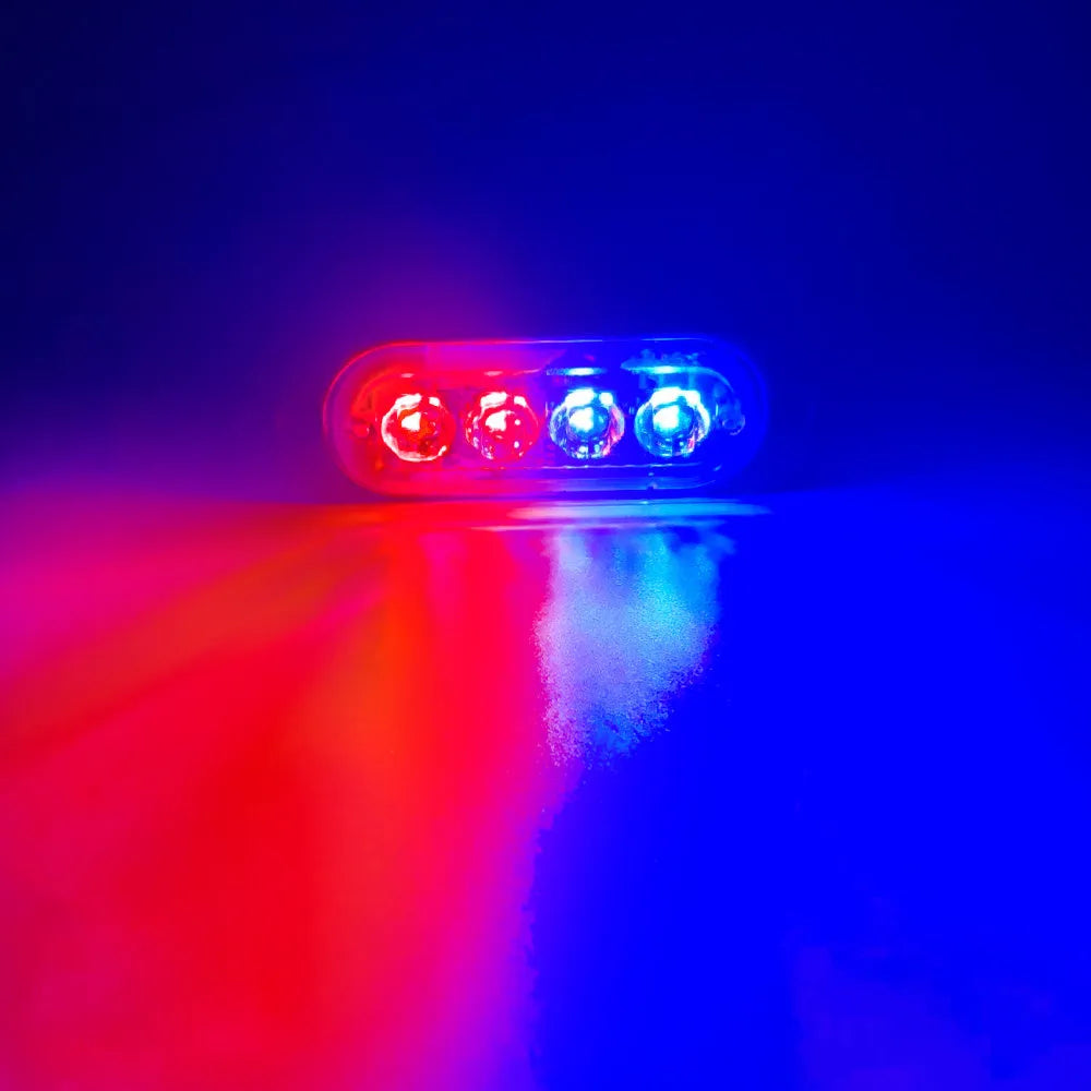 12-24V 4LED strobe side light with insulation film and screws, multiple colour options