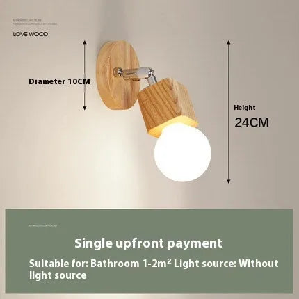 Compact 24cm LED wall lamp with a mirrored cabinet design mounted on a wall.