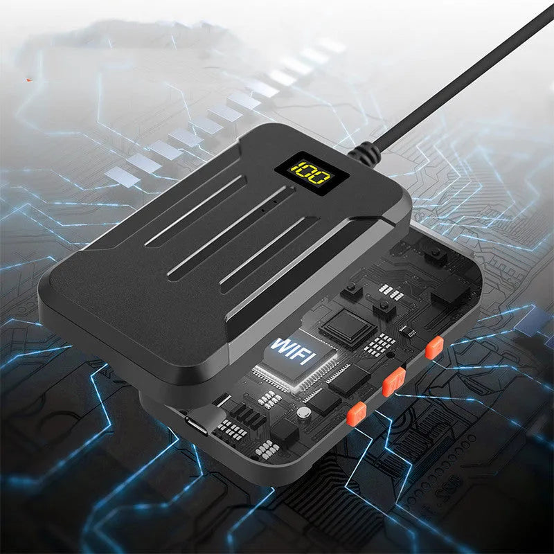 Wireless dual lens endoscope with 5.5mm and 8mm probes, hook and magnet accessories for inspection